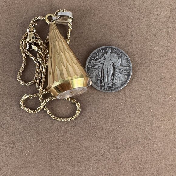 Vintage Caravelle made by Bulova in very good Condition 7 Jewel Necklace Pendant - Picture 9 of 10